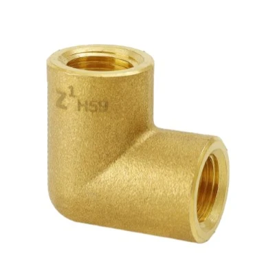 Brass Double Thread 90-Degree Elbow Fitting