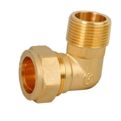 Brass Thickened Air Conditioning Elbow Reducer 90-Degree Male Thread