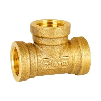 Brass Three-Way Female Thread Connector