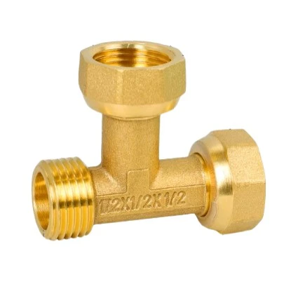 Brass Three-Way Male-Female Union Connector