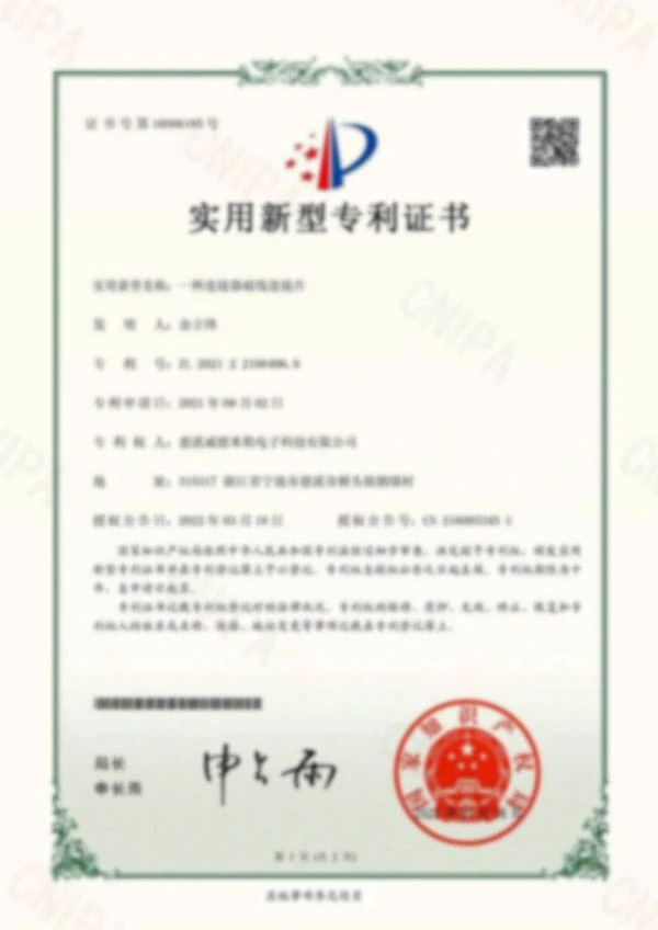 Our Certificate