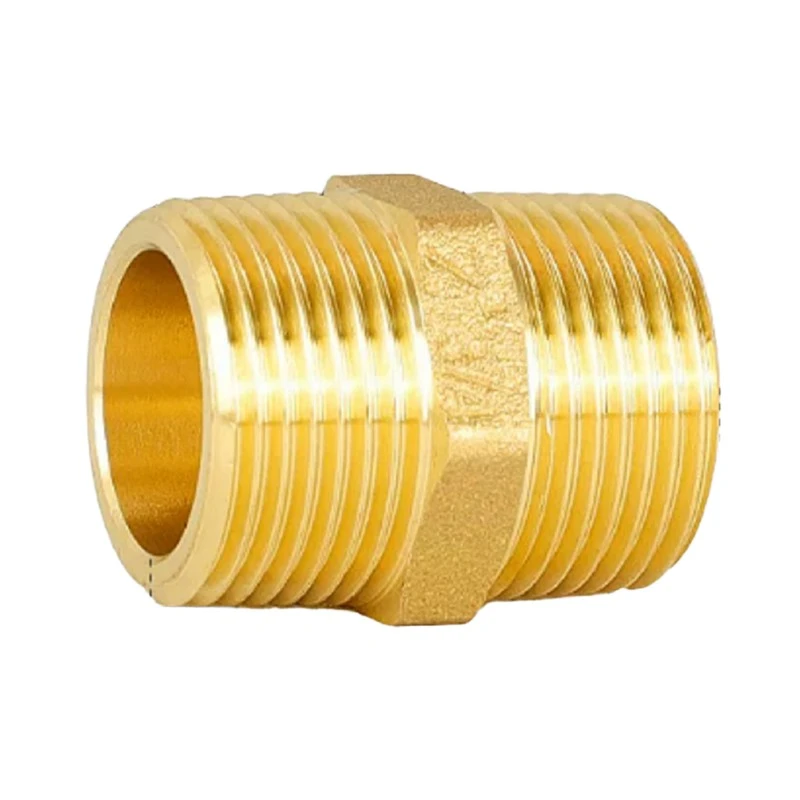 Brass Thickened Double Male Thread Extension Adapter