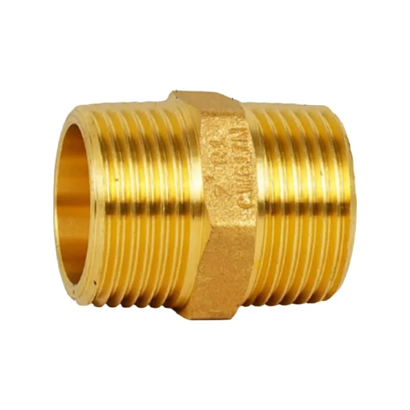 Brass Thickened Double Male Thread Extension Adapter