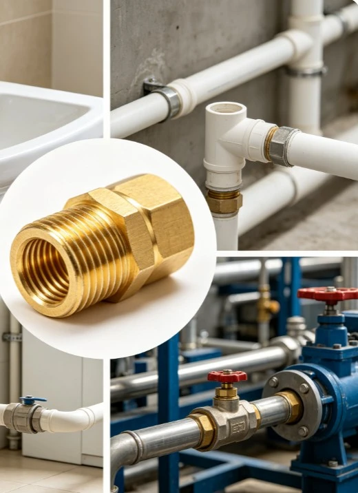 Brass Thickened Double Male Thread Extension Adapter