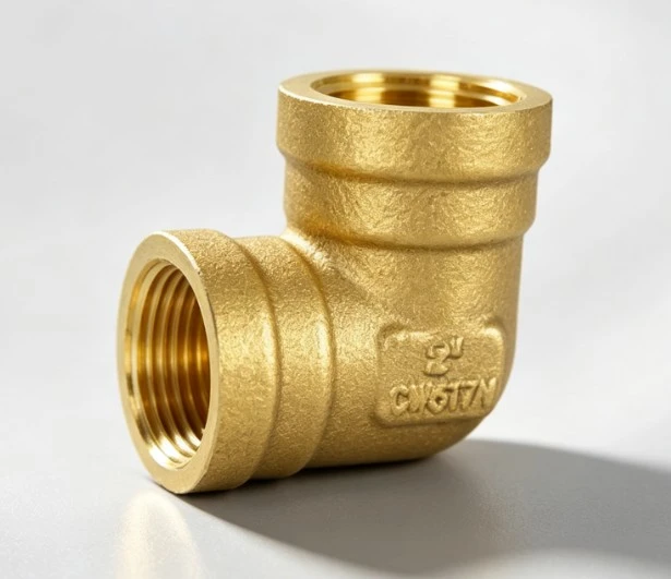 Brass Double Threaded 90-Degree Elbow Joint