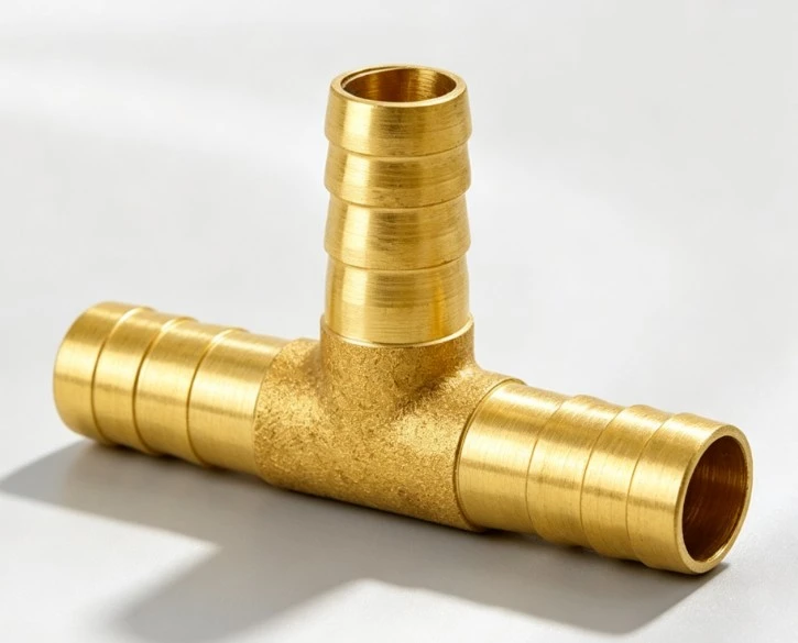 Brass T Type Hose Barb Connector