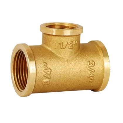 Brass Three Way Female Thread Connector