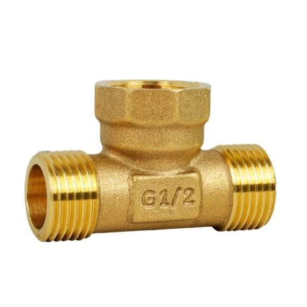Brass Three Way Male Female Thread Connector