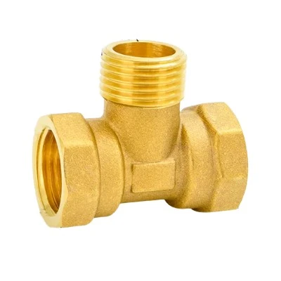 Brass Three Way Male Female Thread Connector