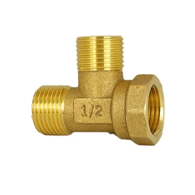 Brass Three Way Male Female Thread Connector