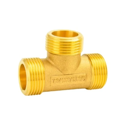 Brass Three Way Male Thread Connector