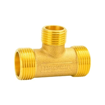 Brass Three Way Male Thread Connector