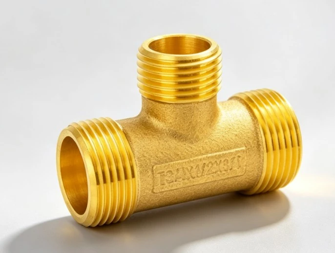 Brass Three Way Male Thread Connector