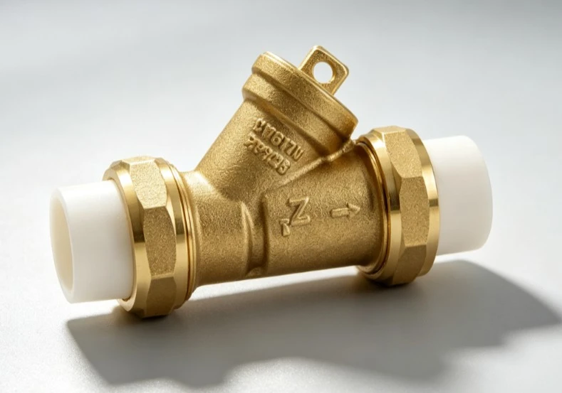 Brass Y Type Filter Male Thread Connector