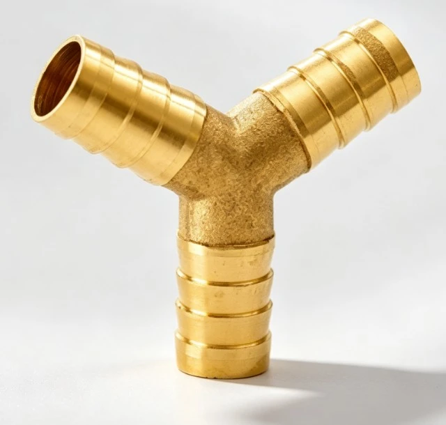 Brass Y Type Hose Barb Connector