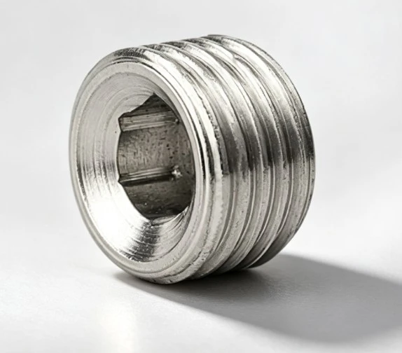 Electroplated Brass Hex Pipe Plug