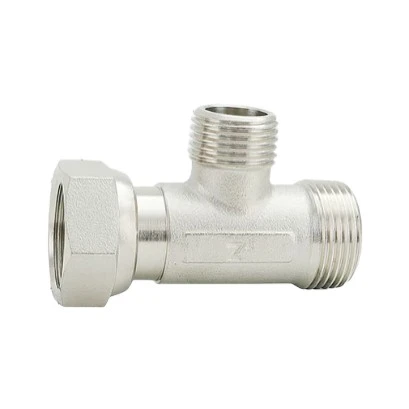 Electroplated Brass Three Way Male Female Union